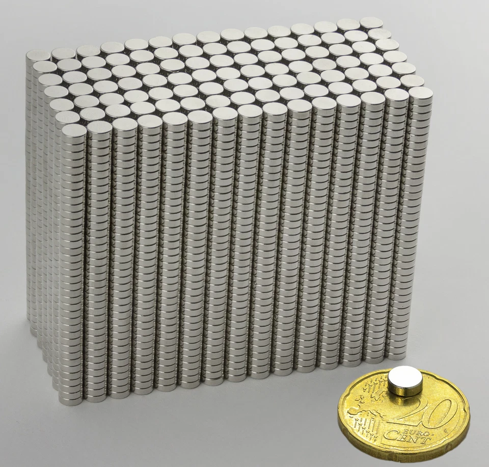 Neodym Magnete Super Magneten 6 x 2 mm wählbar 20 40 100 Stück Minimagnete