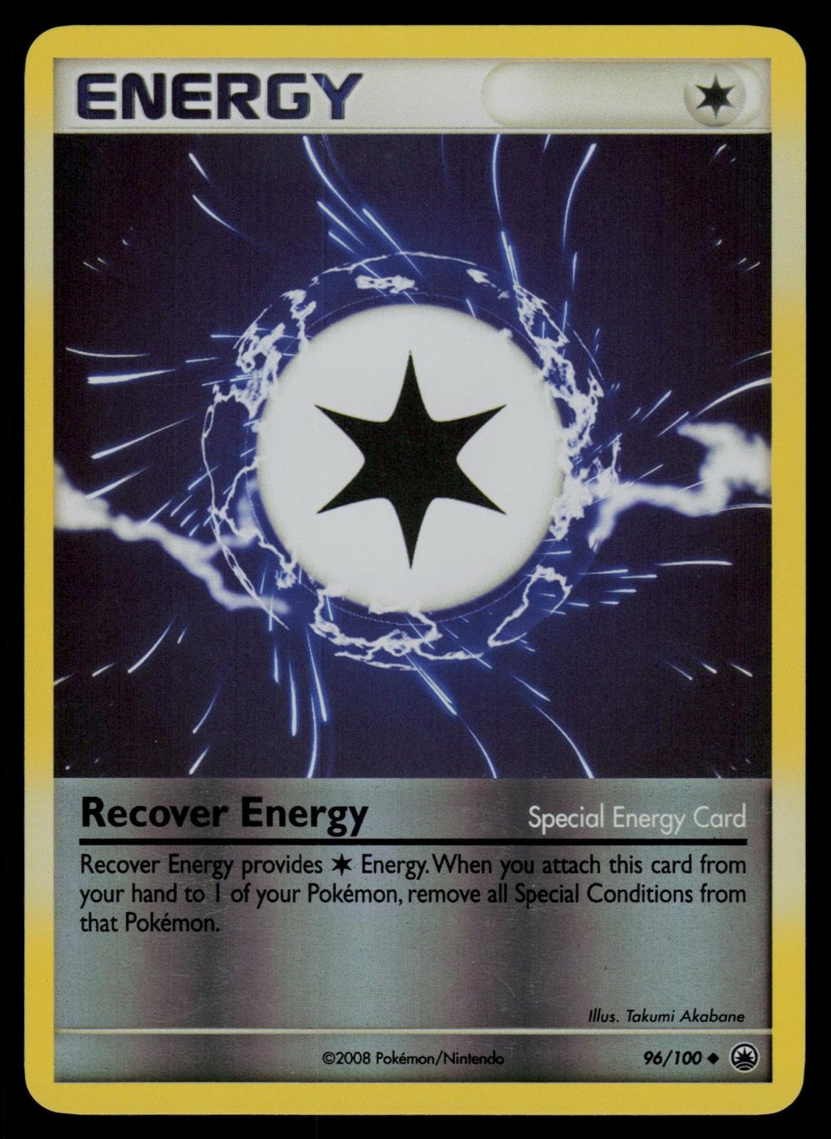 Recover Energy 96/100 Uncommon Majestic Dawn Pokemon Reverse Holo Lightly Played
