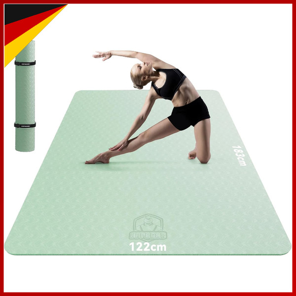 Yogamatte Xxl Rutschfest 198Cm X 137Cm Ultra Haltbar Fitnessmatte Gymnastikmatte-image