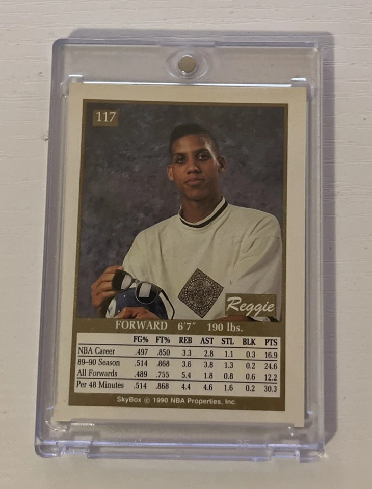 Indiana Pacers Reggie Miller Skybox automático em pessoa 1990 #117 - Imagem 2 de 2