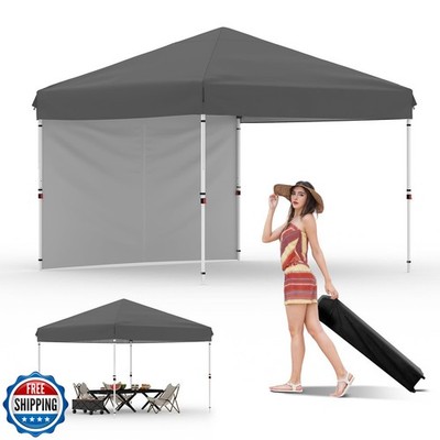 10x10 Pop Up Canopy, GarveeLife Heavy Duty Canopy Tent with One-Button Push S