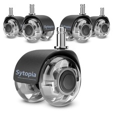 Office Chair Wheels 2" Desk Chair Caster Wheels Smooth Roller Style Quiet for Ca