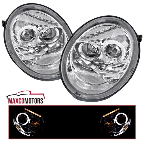 Headlight Vw Jetta Pair Of Headlights For 1998-2005 Volkswagen Beetle - Left &amp; Right With Bulbs Included Beetle 2004