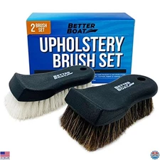 Ultimate Upholstery Brush Set - Premium Horsehair Brushes for Cleaning Sofas,