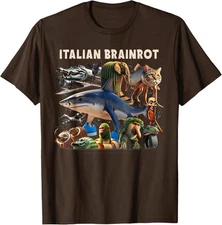 Types of Italian Brainrot Meme Character Hand Drawn Unisex T-Shirt