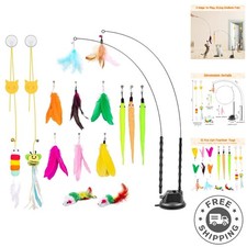 Comfortable Lightweight Cat Wand with Various Toys - Perfect for Playful Cats