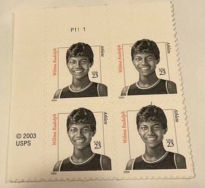 US Scott 3436 WILMA RUDOLPH Athlete Booklet Pane OF 4 Stamps MNH 2004