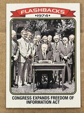 Freedom of Information Act 2023 Topps Heritage News Flashbacks #NF-9