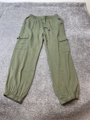 Francesca's Women's Pull On 100% Tencell Pants Size Large Olive EUC