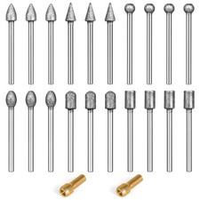 20Pcs 120 Grit Diamond Grinding Bit Set 1/8 Inch Shank, Diamond Burr Bits Com...