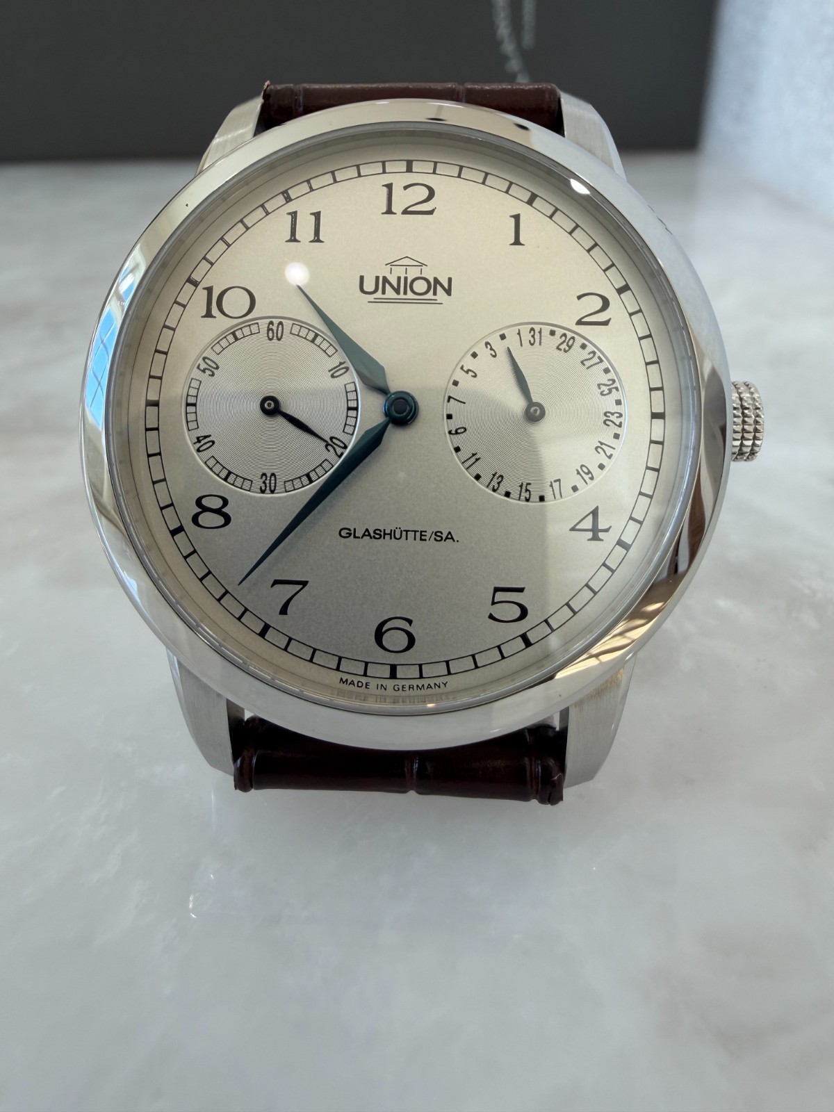 Union Glashütte Julius Bergter Calendar Steel Limited Edition, Mint Full Set