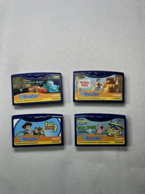 Vtech V.Reader Cars, Winnie The Pooh, Toy Story 3, SpongeBob Learning Games