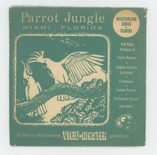 Parrot Jungle Miami Florida 1955 Early View-Master Packet with Reels 172-ABC VG