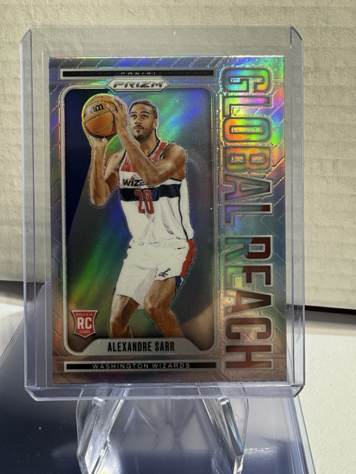 Alexandre Sarr Silver Prizm Rookie Card Global Reach 2024-25 Panini Prizm #10