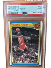 Fleer 1988-89 All-Star Team Michael Jordan Chicago Bulls #120 PSA 9 Graded