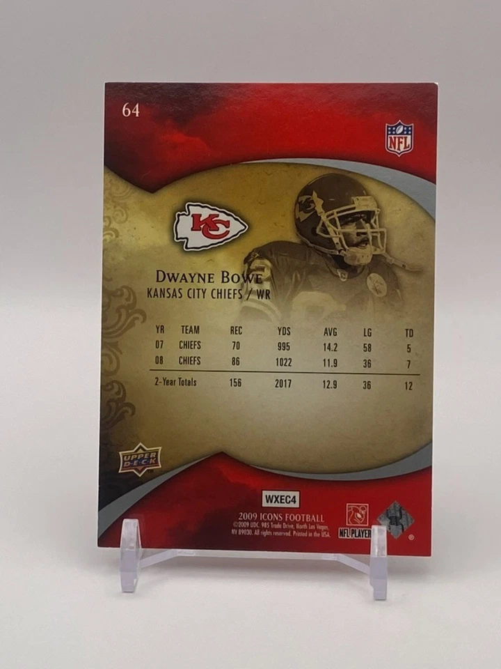 2009 Upper Deck Icons Dwayne Bowe #64 Kansas City Chiefs - Image 2 of 2