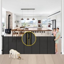 Reinforced 42 Tall x 100 Extra Wide Retractable Baby Gates for Doorways Ext...