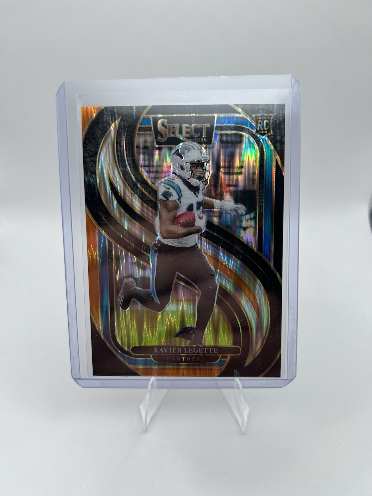 2024 Panini Select - Premier Level Xavier Legette #101 Black & Orange Shock...