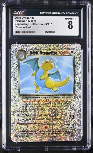 CGC 8 Dark Dragonite Legendary (Collection) 5/110 Reverse Holo Pokemon Card 