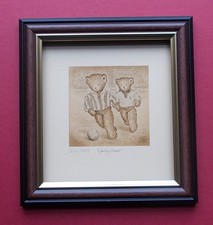 TEDDY BEAR PRINT   FRAMED BY SUE WILLIS - SPORTING BEARS