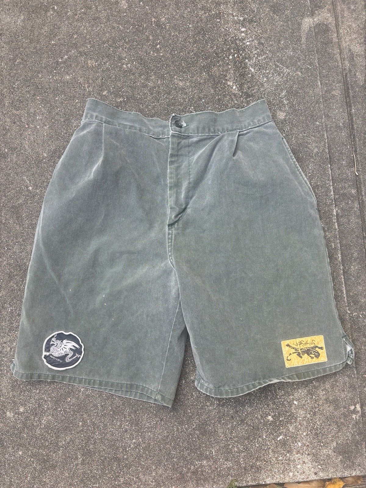 Vintage Santa Monica Airlines Shorts Mens 80s 90s Skate Green RARE Sz M 30in USA
