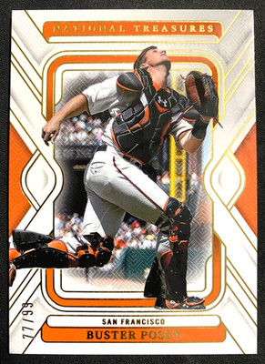2025 Panini National Treasures Base Card #49 Buster Posey #77/99