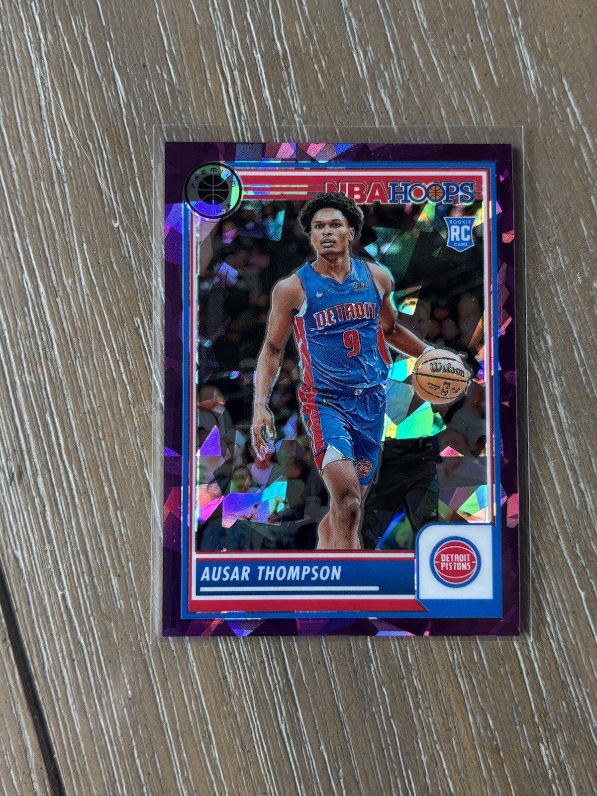 2023-24 Nba Hoops Premium Stock - Ausar Thompson #100 Purple Ice Prizm /149 (RC)
