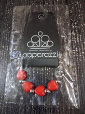 Paparazzi Kids Red Heart Beaded Elastic Bracelet