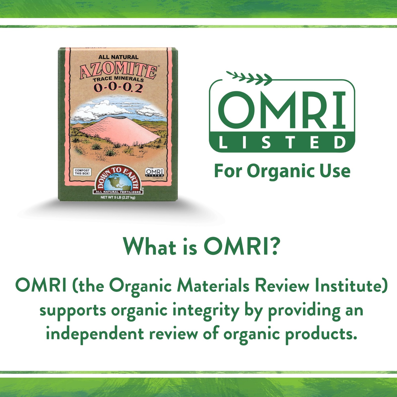 Down to Earth Organic White Azomite Powder for Improving Plant Growth 0-0-0.2...