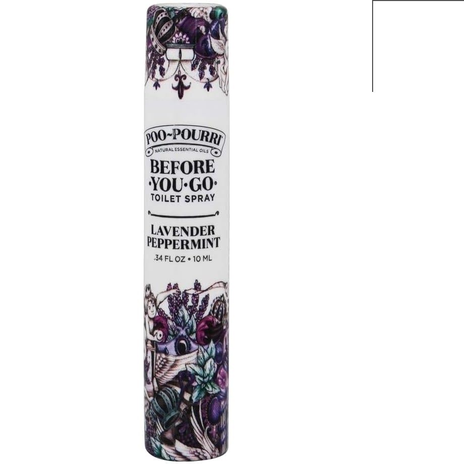 Travel-Sized Lavender Peppermint Toilet Spray - Non-Toxic Odor Eliminator 10 mL