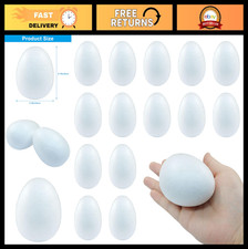 15 Pcs White Foam Eggs 3.15" Smooth Polystyrene for DIY Crafts  Easter Decor