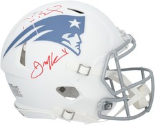 Julian Edelman and Tom Brady Patriots Signed Riddell Rivalry Authentic Helmet