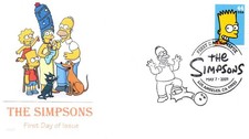Scott 4401 FDC Bart Simpson from the Simpsons Television Show, 20th Anniv.