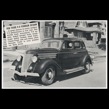 1936 Ford V8 Fordor Sedan: Original Dealer Supply-Style POSTCARD Unused VG+/Ex