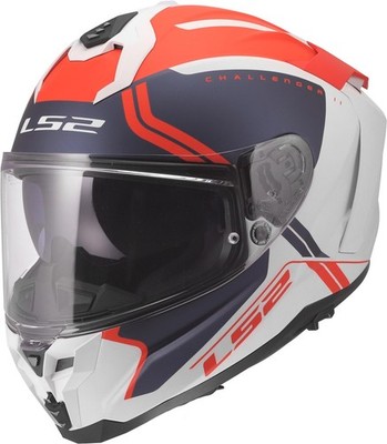 LS2 FF817 Challenger II TITAN Weiß-Blau-Rot matt Integralhelm M