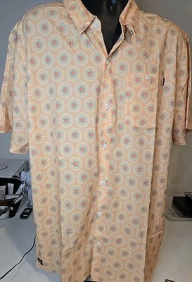 William Murray Button Down Golf Shirt Men's Sandy Tiles Size XXL B