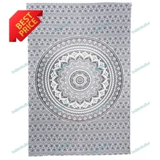 Indian Tapestry Mandala Bohemian Bedspread Handmade Wall Decor Covering