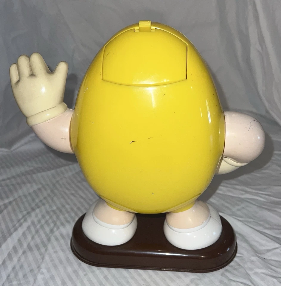 Vintage 1991 M&M Large Yellow Peanut M&M Candy Dispenser 12"X8" Rare Marketing - Image 3 of 4