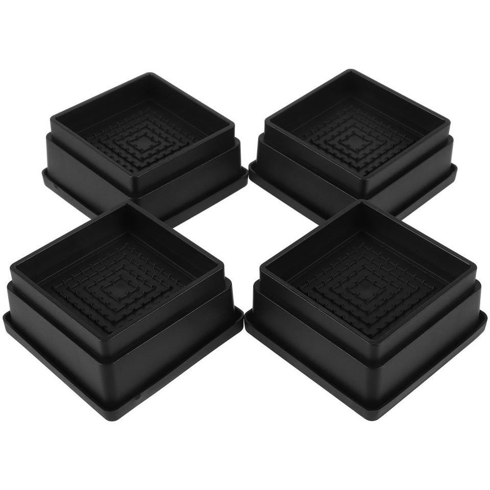 4 Pcs Heavy Duty Bed Risers Rubber Furniture Lifts Sofa Risers Chair ...