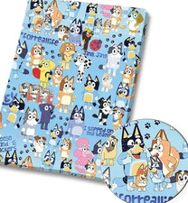 Bluey Bingo children character polyCotton Fabric Half Yard 18  x 55   29472