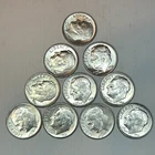 Lot of 10 Silver 1962-D Roosevelt Dimes $1 Face 90% Silver Uncirculated - Lot 2