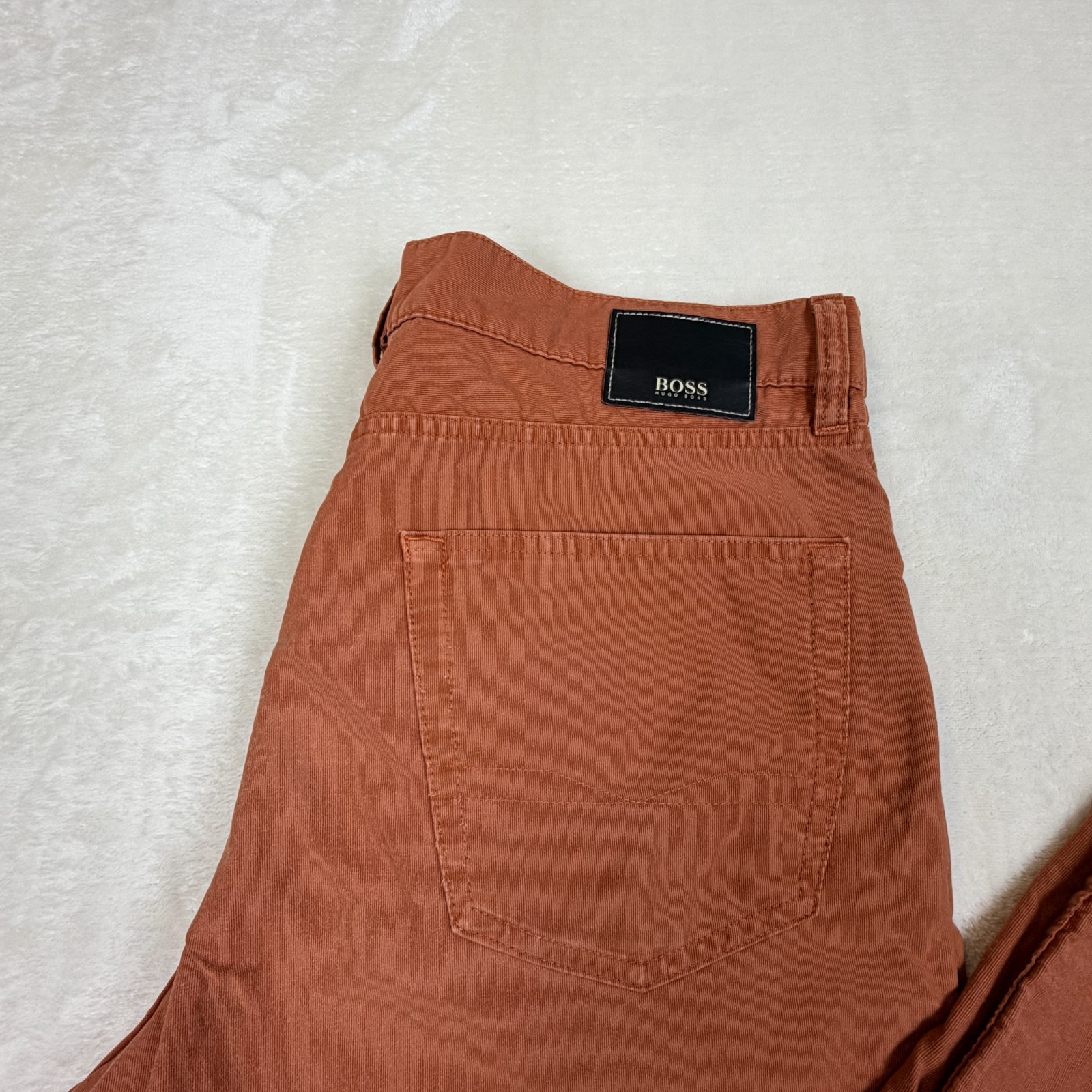 Hugo Boss Jeans Mens 36x30 Rust Orange Arkansas Straight Pockets Zip Mid Rise thumbnail 6