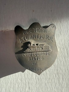 Civil War Confederate States Western Atlantic RR Badge