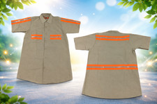 Red Kap Men's Enhanced Visibility Industrial Short Sleeve Work Shirt talla L