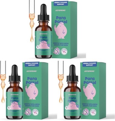 LOT OF 3 JOYSPRING Para Patrol Intestinal Support Kids 30 ml Drops NEW 