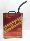 Vintage 2 Gallon Huffy Metal Gas Can w/Spout and Vent Cap