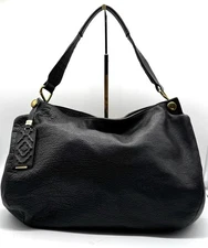OrYany Leather Y2K Hobo Shoulder Slouchy Satchel Zip Pocket Bag Purse in Black 