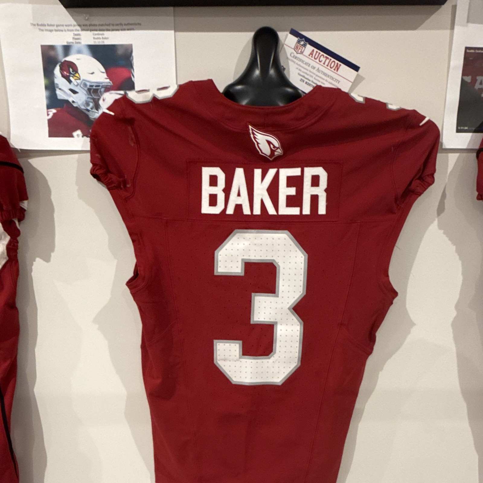 Budda Baker #3 Game Used Jersey Arizona Cardinals Football w/ COA