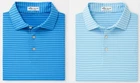 NEW MENS PETER MILLAR S/S CRAFTY STRIPE POLO GOLF SHIRT, MEDIUM, PICK COLOR