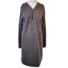 Michael Kors Large Dress women zipper v-neck longsleeve knit